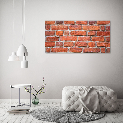 Foto schilderij op glas Bakstenen muur
