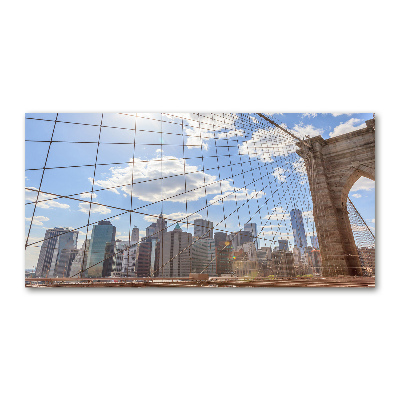 Schilderij op glas New York Bridge