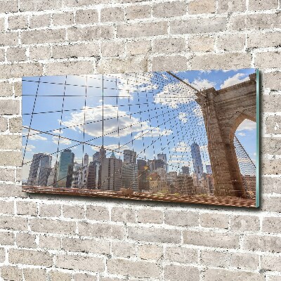 Schilderij op glas New York Bridge