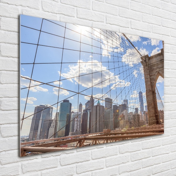 Schilderij op glas New York Bridge