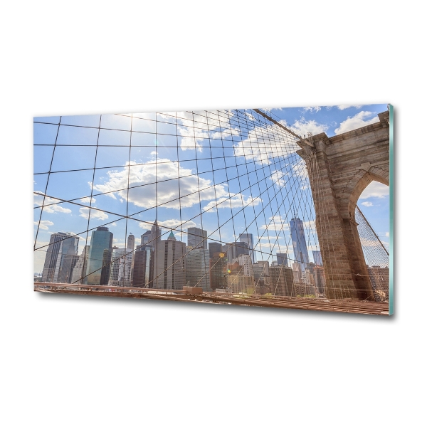 Schilderij op glas New York Bridge