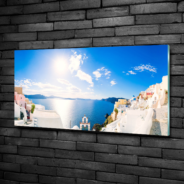 Schilderij op glas Santorini, Griekenland