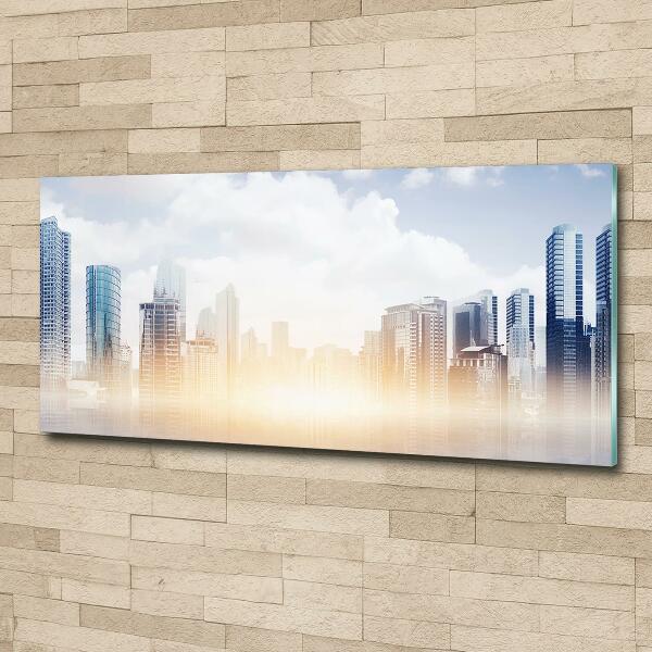Schilderij glas Wolkenkrabbers