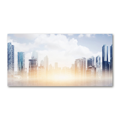 Schilderij glas Wolkenkrabbers