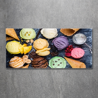 Foto schilderij op glas Kleurrijk ijs