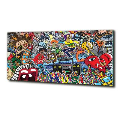 Glazen schilderij Muzikale collage