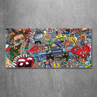 Glazen schilderij Muzikale collage
