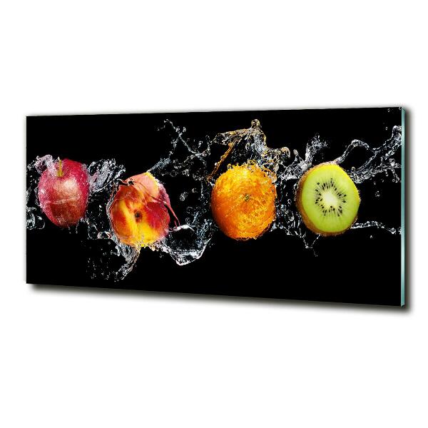 Schilderij glas Fruit en water