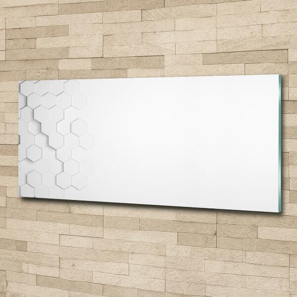 Schilderij glas Achtergrond met zeshoeken