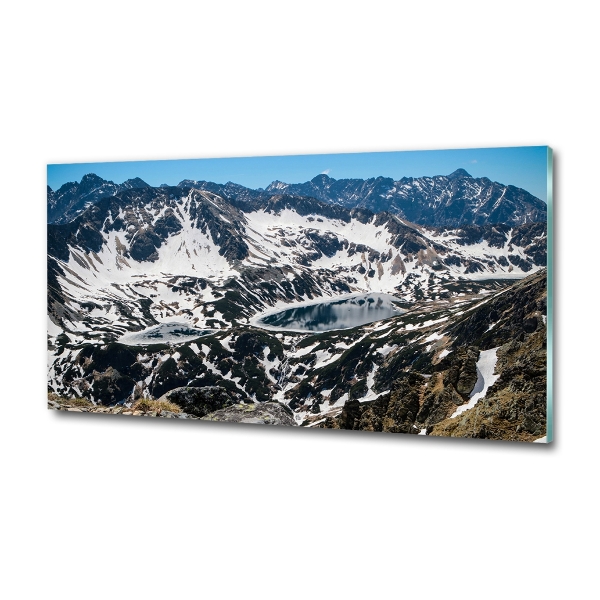 Foto obraz szklany Jezioro w Tatrach