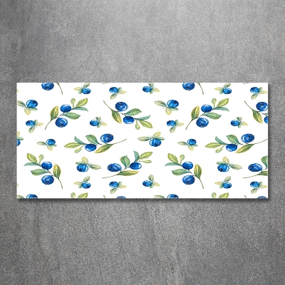 Glazen schilderij Bosbessen