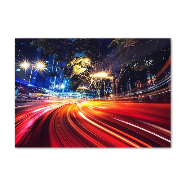 Foto schilderij op glas Snelheid in de stad