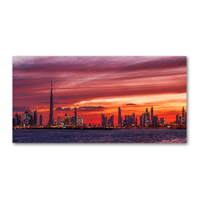 Glazen schilderij Zonsondergang Dubai
