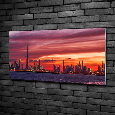 Glazen schilderij Zonsondergang Dubai