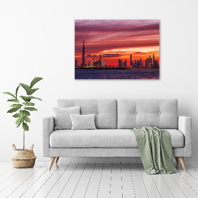 Glazen schilderij Zonsondergang Dubai
