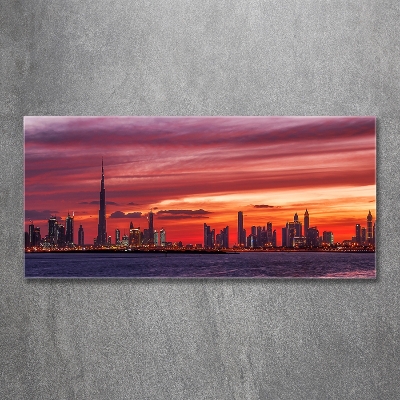 Glazen schilderij Zonsondergang Dubai