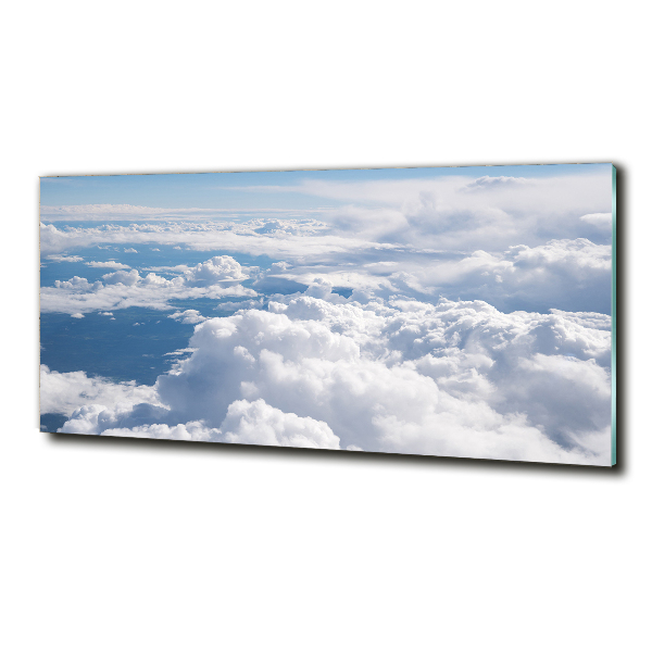 Schilderij glas Uitzicht vanuit het vliegtuig