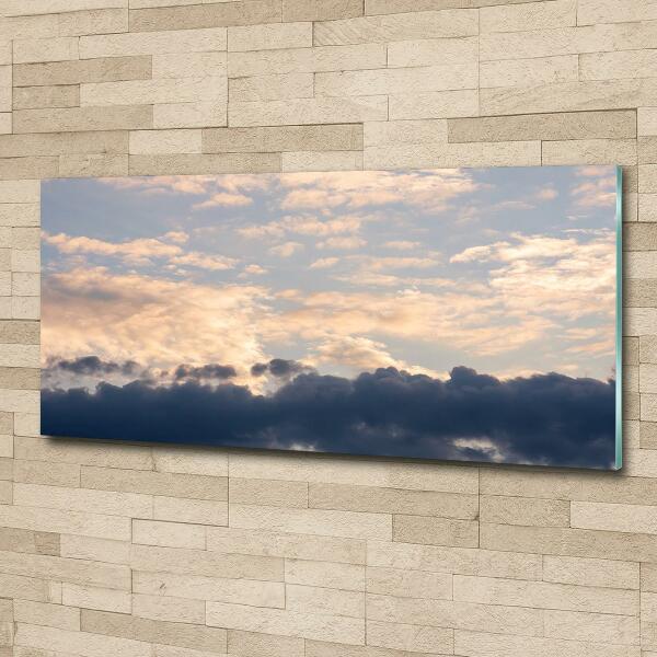Glazen schilderij Wolken aan de hemel