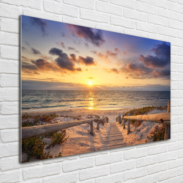 Foto obraz szklany Ścieżka na plażę