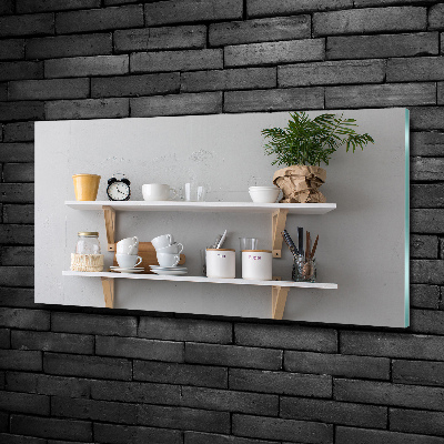 Schilderij glas Decoraties op de plank