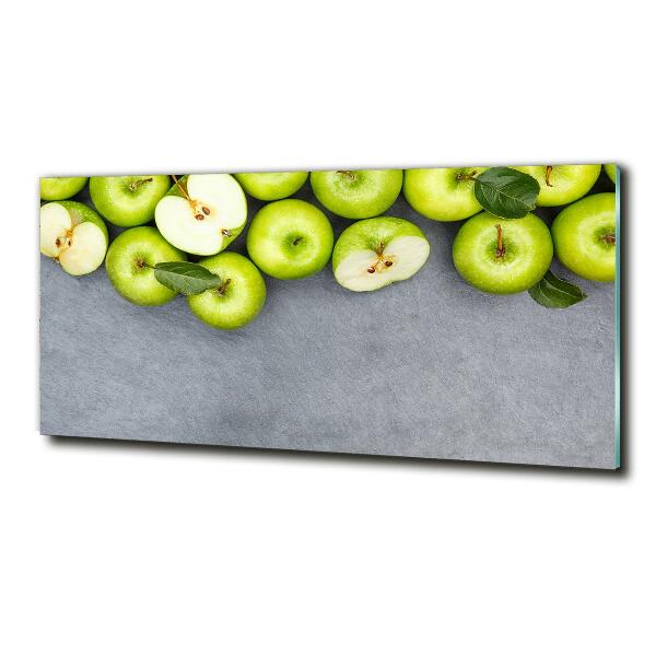 Schilderij op glas Groene appels