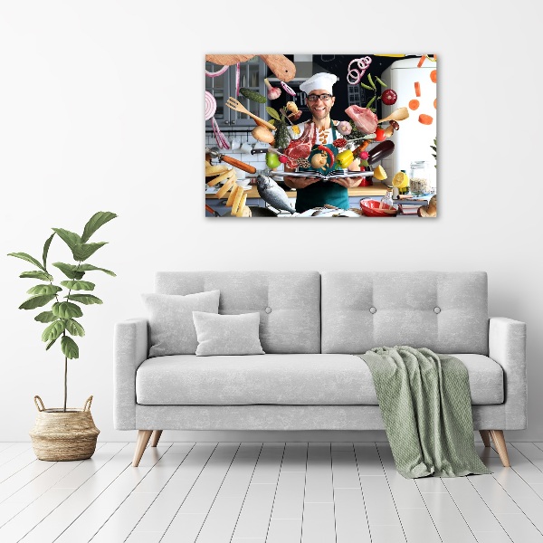 Schilderij glas recepten van de chef