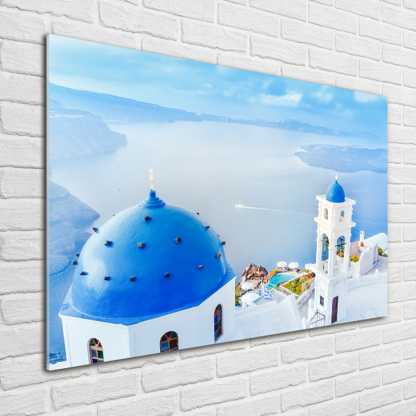 Foto schilderij op glas Santorini, Griekenland