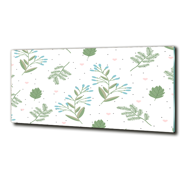 Schilderij op glas Bladeren