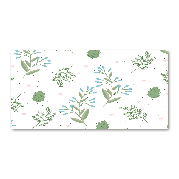 Schilderij op glas Bladeren