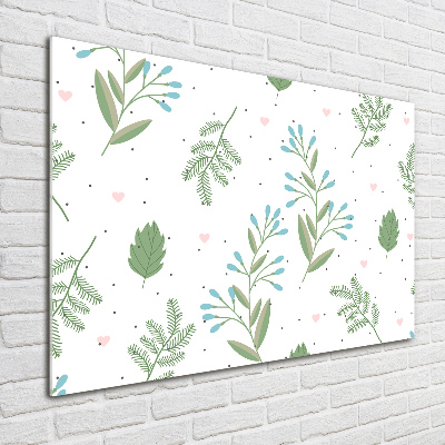 Schilderij op glas Bladeren