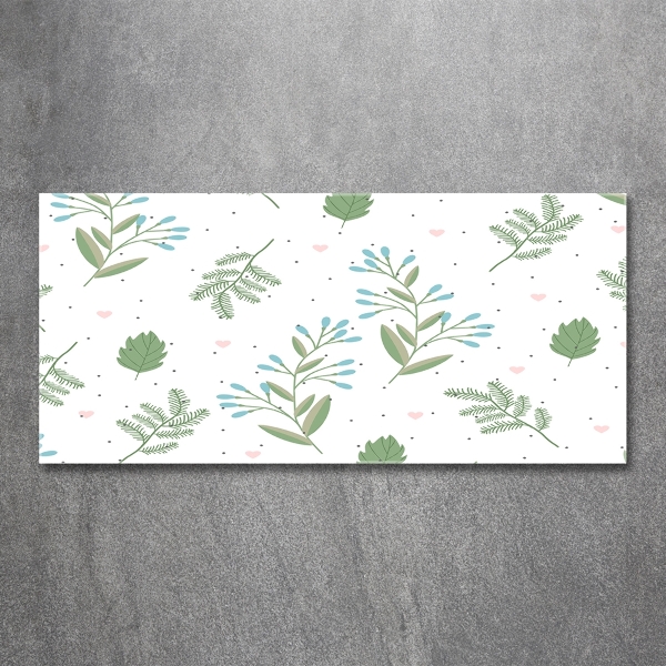 Schilderij op glas Bladeren