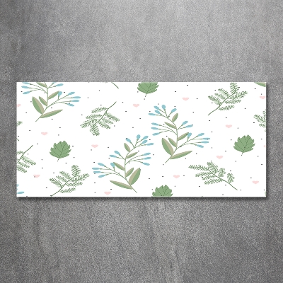 Schilderij op glas Bladeren