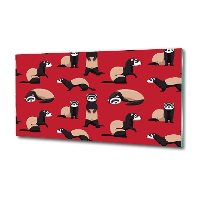 Glazen schilderij Bunzing