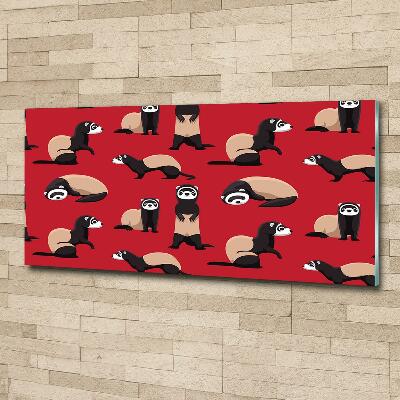 Glazen schilderij Bunzing