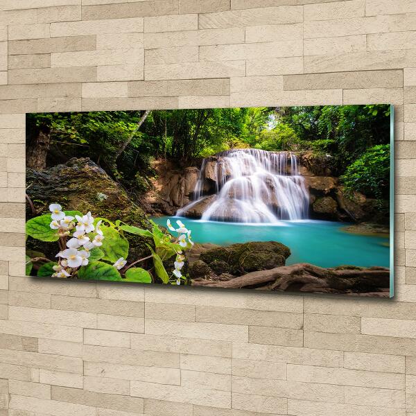 Glazen schilderij Waterval Thailand