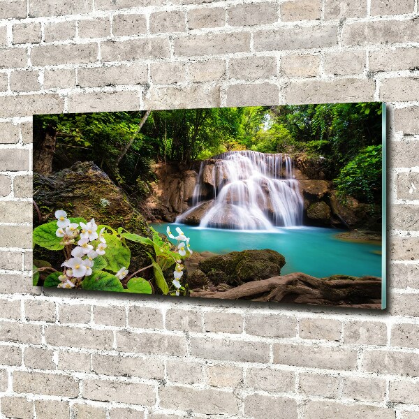 Glazen schilderij Waterval Thailand