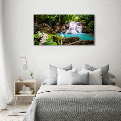 Glazen schilderij Waterval Thailand