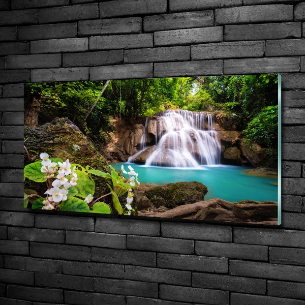 Glazen schilderij Waterval Thailand