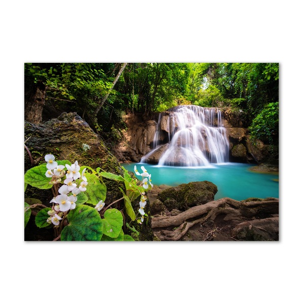 Glazen schilderij Waterval Thailand