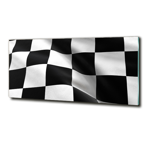 Glazen schilderij Finishvlag