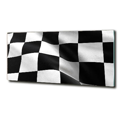 Glazen schilderij Finishvlag