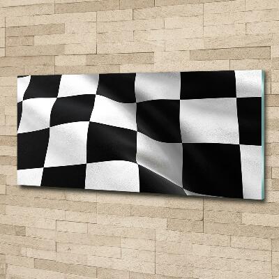 Glazen schilderij Finishvlag