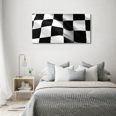 Glazen schilderij Finishvlag