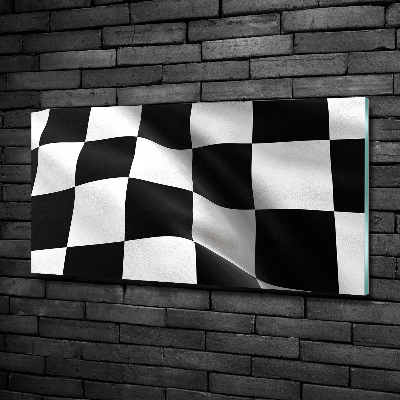 Glazen schilderij Finishvlag