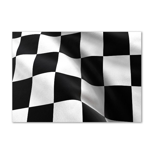 Glazen schilderij Finishvlag