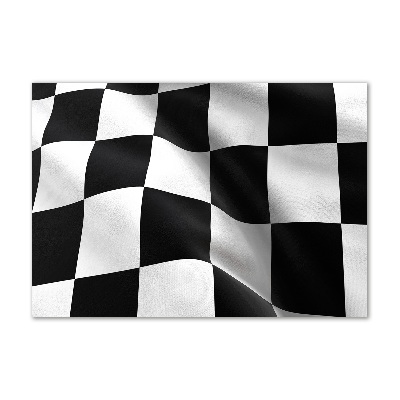 Glazen schilderij Finishvlag