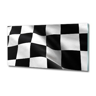 Glazen schilderij Finishvlag