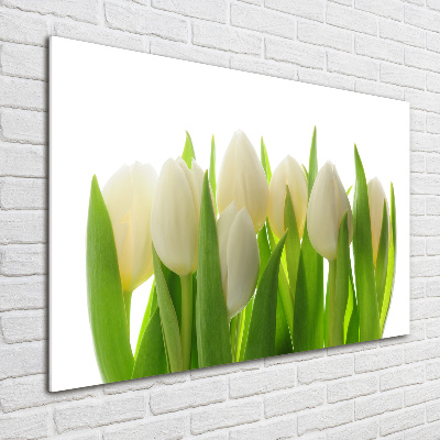 Schilderij op glas Tulpen