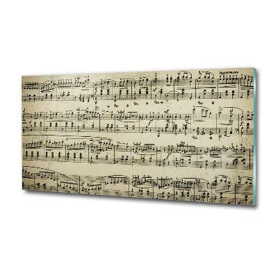 Foto-obraz szklany Nuty na pięciolinii