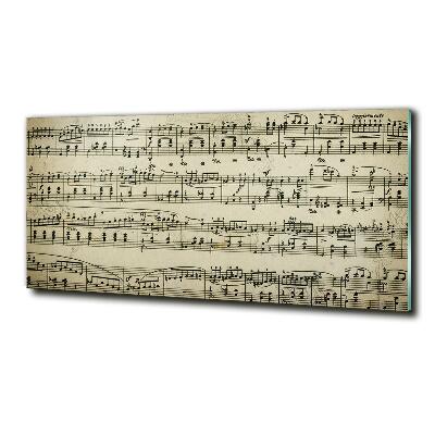 Foto-obraz szklany Nuty na pięciolinii